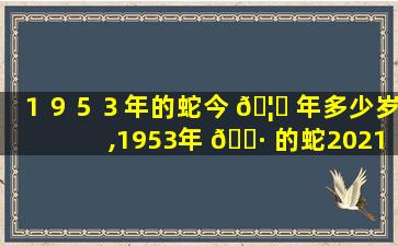 １９５３年的蛇今 🦆 年多少岁,1953年 🌷 的蛇2021年多大了